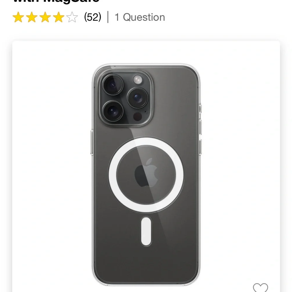APPLE iPhone 15 Pro Max Clear Case